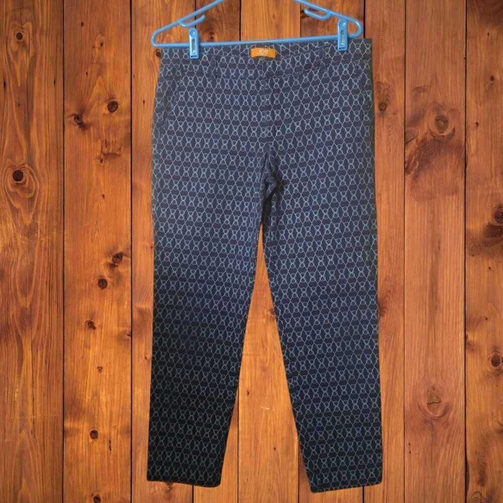Joe Fresh Women's Size 6 Geometric Pattern Ankle Pants Colorful Coastal